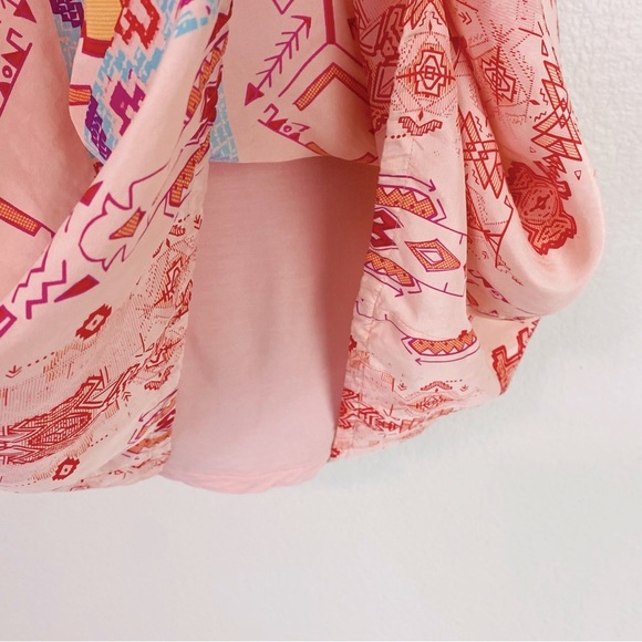 Sundance Silk Aztec Print Scoop Neck Cap Sleeve Dress Size M - Picture 5 of 8